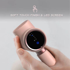 SLF Mini Handheld Impact Massager Gun in Pink Simple Showcase 