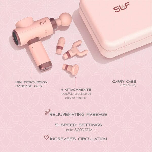 SLF Mini Handheld Impact Massager Gun in Pink Simple magazineracksdirect 