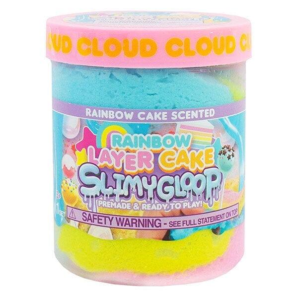 SlimyGloop Whipped Mix & Play Slime (8oz Jar) | Multiple Styles | Pre-Order Preorder Showcase Cloud Layer Cake / Scent: Rainbow Cake 