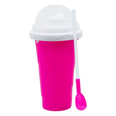 ProKitchen SQUEEZur Instant Slushie Maker Cup | Includes Straw/Spoon | NEW Colors! Simple magazineracksdirect Pink 