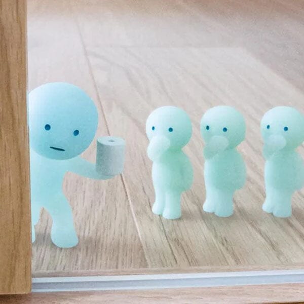 Smiski Toilet Series Collectible Glow in the Dark Figurine Blind Box (1pc) Simple Smiski 