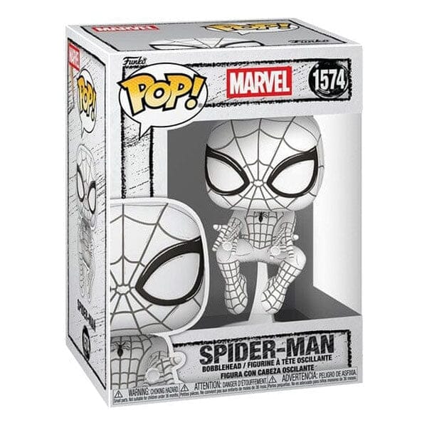 Funko Pop! Marvel: Sketched Spider-Man Figure – Showcase