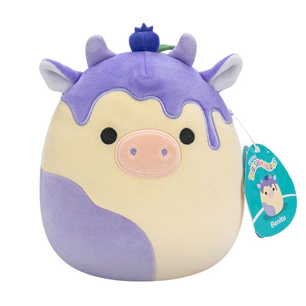 Squishmallows Super Soft Plush Toys 7.5" Benito the Blueberry Cow Simple Squishmallows 