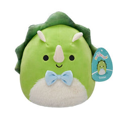 Squishmallows Super Soft Plush Toys 7.5" Tristan the Triceratops (Bowtie) Simple Squishmallows 