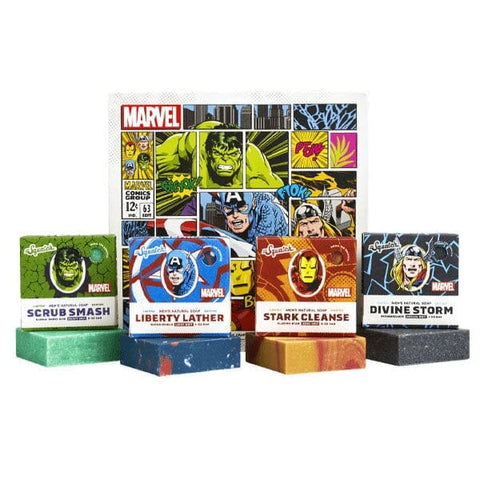 Dr.Squatch® All-Natural Bar Soap For Men | Marvel's Avengers™ Collection (4 Bars) | Limited Edition