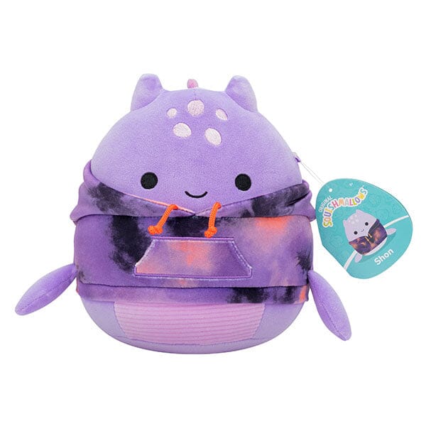 Squishmallows Super Soft Plush Toys 2025 Tie-Dye Hoodie Squad 7.5" Shon the Lavender Loch Ness Monster Simple Squishmallows 