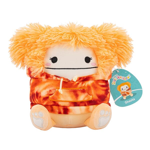 Squishmallows Super Soft Plush Toys 2025 Tie-Dye Hoodie Squad 7.5" Shasta the Orange Bigfoot Simple Squishmallows 