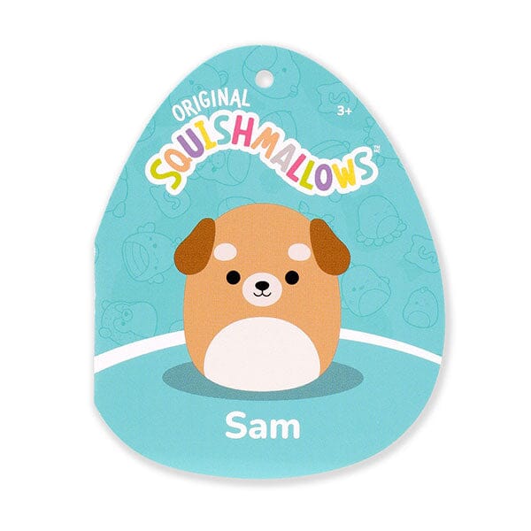 Squishmallows Super Soft Plush Toys 7.5" Sam the Brown Dog (White Belly) Simple Squishmallows 