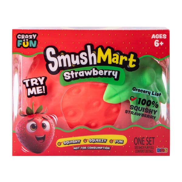 SmushMart Giant Scented Squishy Strawberry Fidget Toy (1pc) Simple SmushMart 