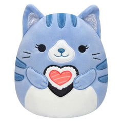 Squishmallows Plush Toys 7.5" Valentine's Day Squad 2024 Carizma the Tabby Cat (Heart Sushi) Simple magazineracksdirect 