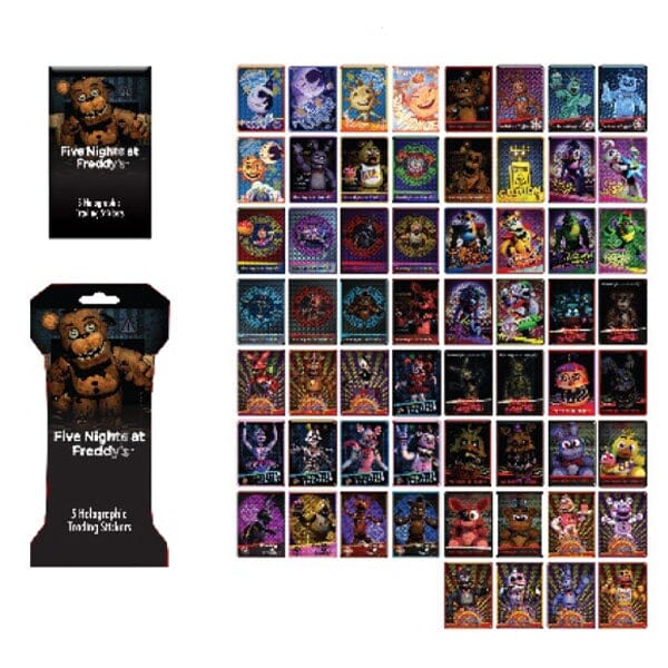 Five Nights At Freddy's Collectible Holographic Trading Sticker Pack (5 Stickers)