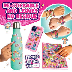 Sticki Rolls Wearable Reusable Sticki Band Mystery Capsule (50 Stickers Inside!) Simple Showcase 