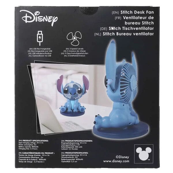 Disney's Stitch Molded Decorative Desk Fan (1pc) Simple Disney 