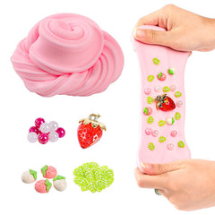 LIT Slime DIY Scented Slime Kit with Charms (1 Jar) Strawberry Blossom