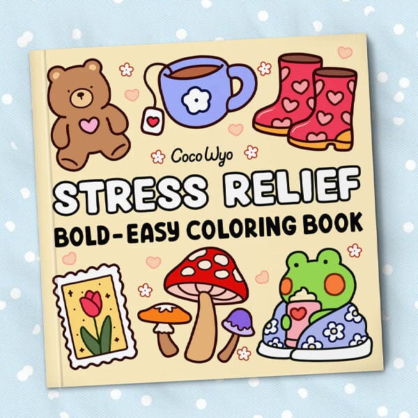 "Stress Relief" Coloring Book: Cozy Space Coloring by Coco Wyo (52 Pages) Simple Coco Wyo 
