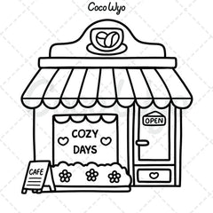 "Stress Relief" Coloring Book: Cozy Space Coloring by Coco Wyo (52 Pages) Simple Coco Wyo 