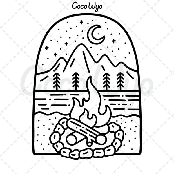 "Stress Relief" Coloring Book: Cozy Space Coloring by Coco Wyo (52 Pages) Simple Coco Wyo 