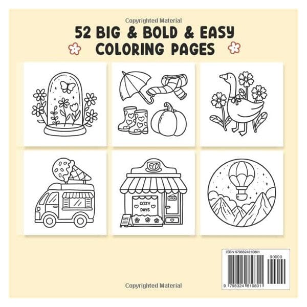 "Stress Relief" Coloring Book: Cozy Space Coloring by Coco Wyo (52 Pages) Simple Coco Wyo 