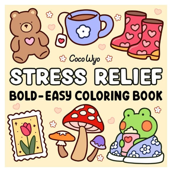 "Stress Relief" Coloring Book: Cozy Space Coloring by Coco Wyo (52 Pages) Simple Coco Wyo 