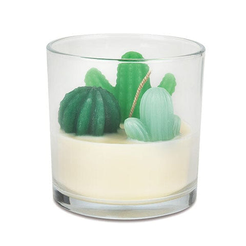 Hidden Gems Succulent Cactus Novelty Candle (1 Ring Inside)