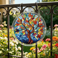 Studio Art DIY Acrylic Suncatcher Puzzle (84 Pieces) Tree Of Life