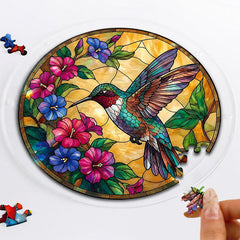 Studio Art DIY Acrylic Suncatcher Puzzle (84 Pieces) Hummingbird