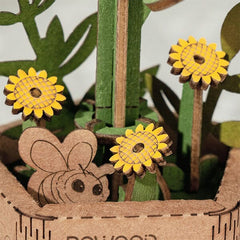 Rowood Sunflower Wooden Bloom Craft DIY Kit (86pc) Simple Rolife 
