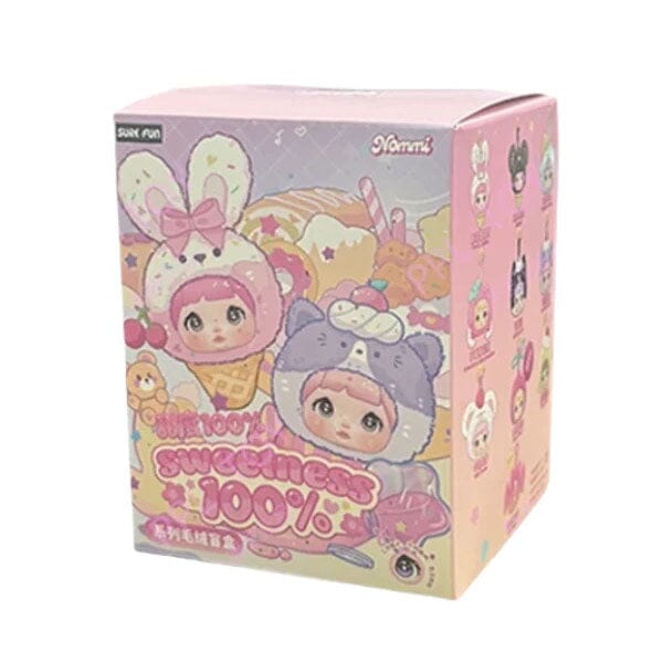Nommi 100% Sweetness Series Kawaii Plush Doll Keychain Blind Box (1pc) Simple Nommi 