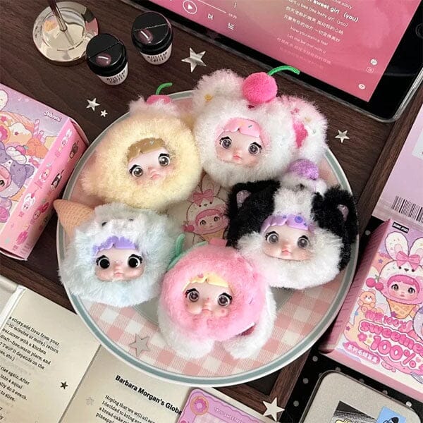 Nommi 100% Sweetness Series Kawaii Plush Doll Keychain Blind Box (1pc) Simple Nommi 