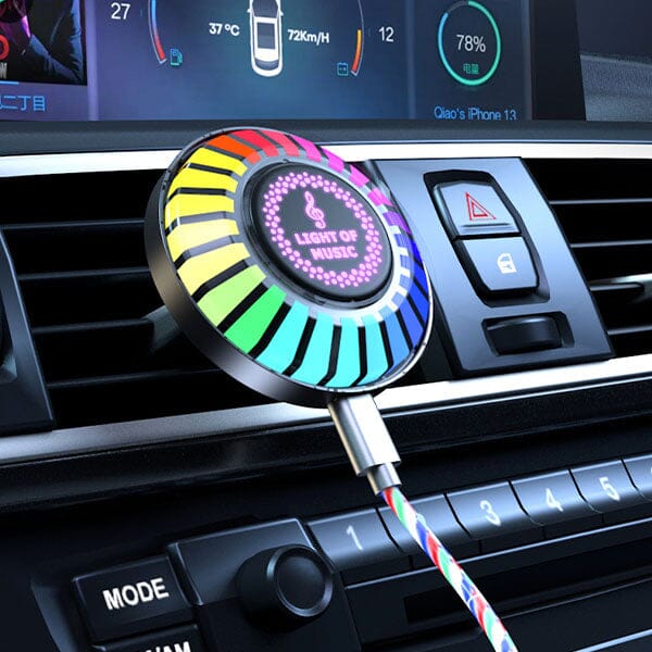 SyncScent LED Music Syncing Car Accessory Novelty Air Freshener Gadget Simple magazineracksdirect 