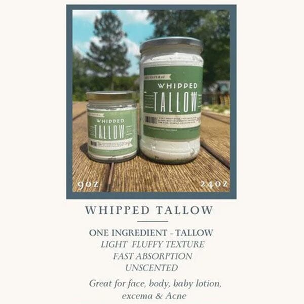 Lady May Tallow All-Natural Unscented Whipped Tallow Skin Cream (16oz)