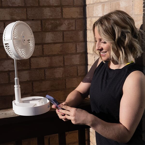 Cool Chill Telescopic Rotating & Misting Fan Simple magazineracksdirect 