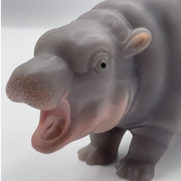 True Heart Treasures Silicone Reborn Animals: Mini Hippo Newborn Baby (Includes Bed & Bottle) Simple TrueHeart Treasures 