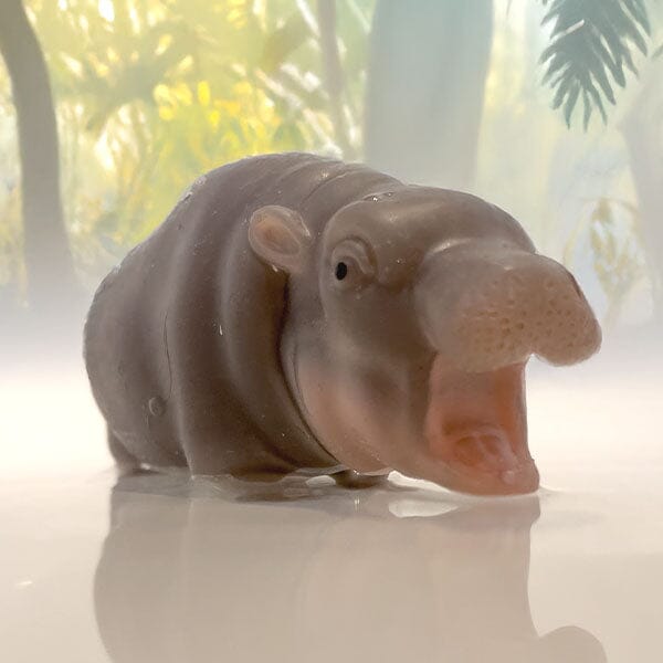 True Heart Treasures Silicone Reborn Animals: Mini Hippo Newborn Baby (Includes Bed & Bottle) Simple TrueHeart Treasures 