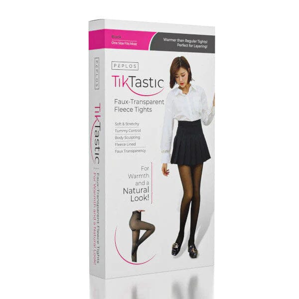 Peplos Tiktastic Faux-Transparent Fleece Tights (Multiple Colors) Simple Peplos 