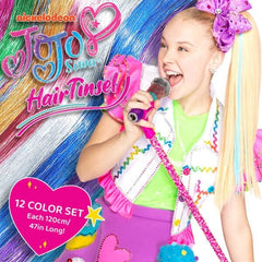 JoJo Siwa's Hair Tinsel Kit | 12 Colors w/ Beads & Application Tool Simple Showcase 