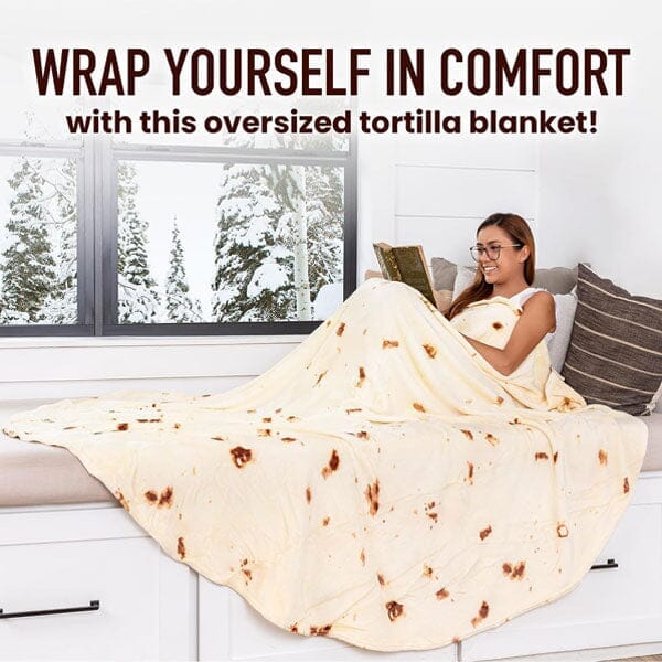 Cozy Cuddler Giant Fleece Tortilla Blanket (80