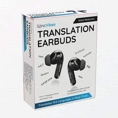 SonicVibes Real-Time Translation Earbuds w/ App (144 Languages) Simple Exclusive 