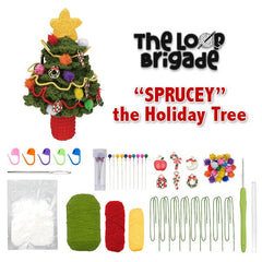 The LOOP Brigade: DIY Crochet Plush Toy Complete Kit For Beginners - Sprucey the Christmas Tree Simple Exclusive 