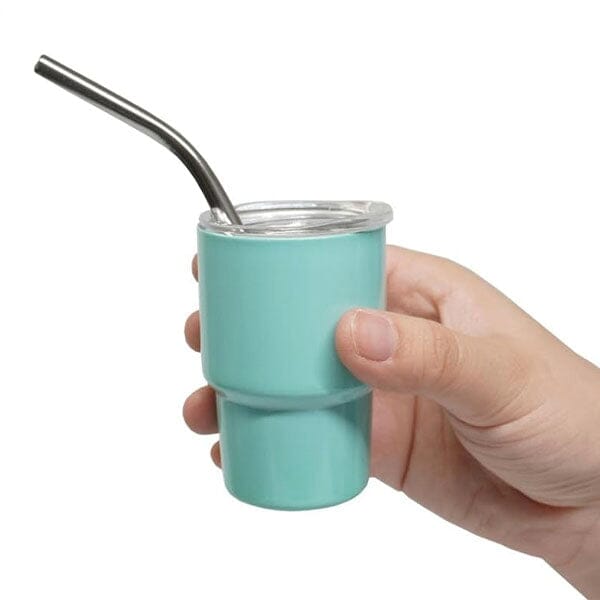 HydriEase Mini 3oz Vacuum Insulated Tumbler Shot Glass Cups With Straws (4pk) Preorder magazineracksdirect 