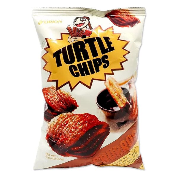 Orion Turtle Chips Korean Snacks - Chocolate Choco Churro Flavor (‎160g) Simple Orion 