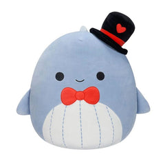 Squishmallows Plush Toys 7.5" Valentine's Day Squad 2024 Samir the Whale (Top Hat) Simple magazineracksdirect 