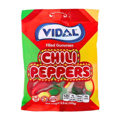 Vidal Spicy Chili Peppers Filled Gummies - 3.5oz Simple Exclusive 