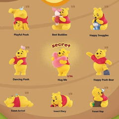 52TOYS Disney Winnie The Pooh Carefree Series Flocked Figurine