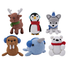 The LOOP Brigade: Mystery Winter Animals DIY Crochet Plush Toy Complete Kit For Beginners Blind Bag