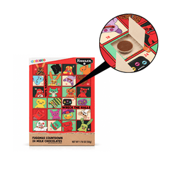 Fuggler Fuggmas Milk Chocolate 24-Day Countdown Advent Calendar (1.76oz) Simple Fuggler 
