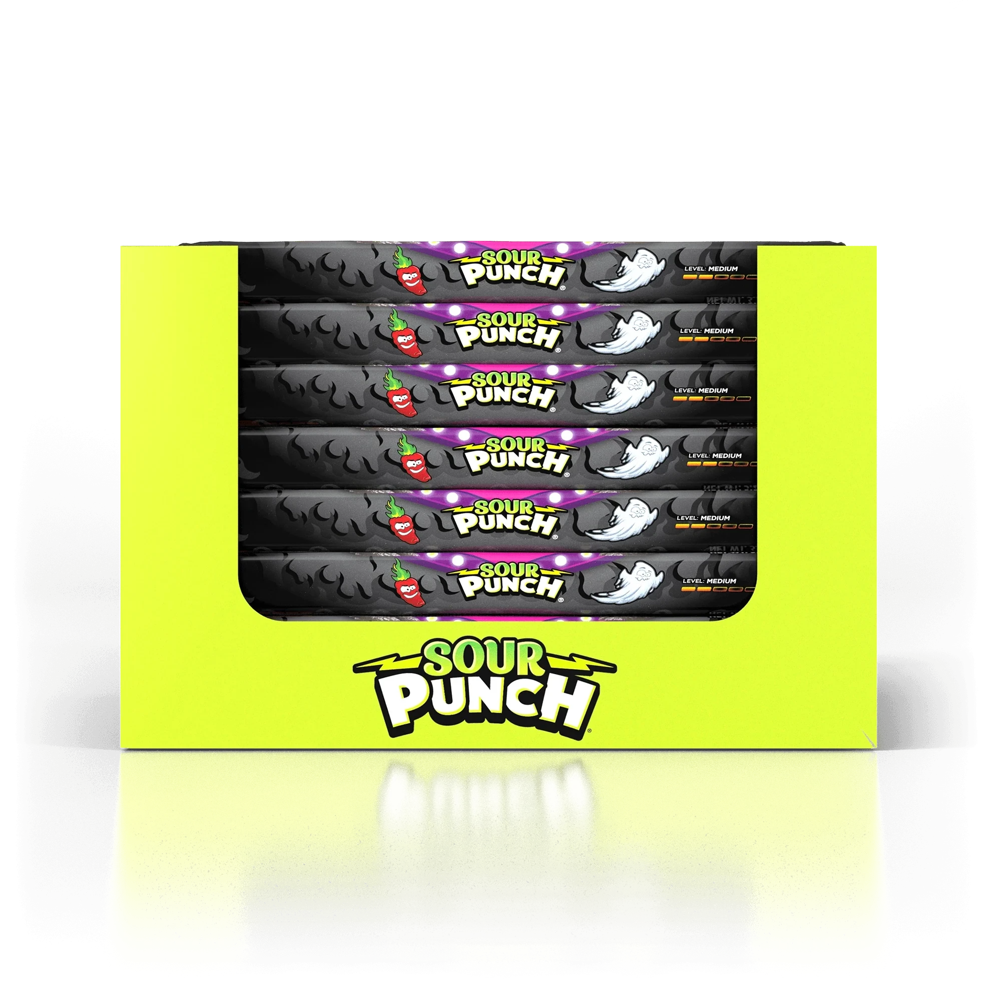 Sour Punch Ghost Pepper Roulette Straws 3.2oz Tray Simple Raindrops 