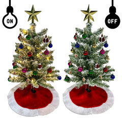 MistlePop 2ft Pre-Lit Mini Christmas Tree Kit (Includes Ornaments) Simple Exclusive 