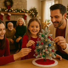 MistlePop 2ft Pre-Lit Mini Christmas Tree Kit (Includes Ornaments) Simple Exclusive 
