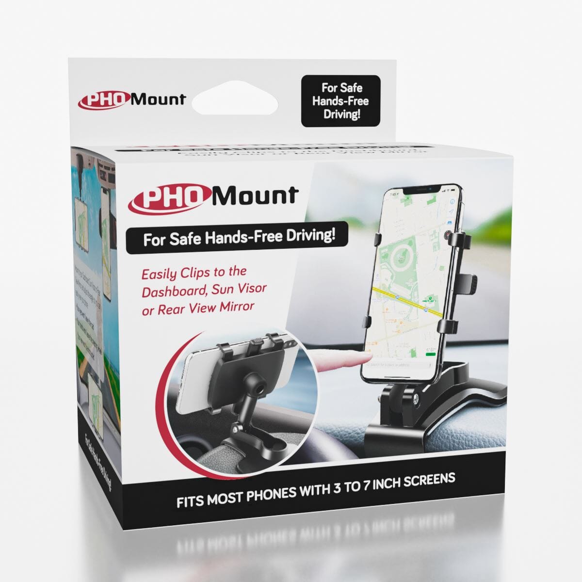 PHOMount Rotatable Clip Phone Mount Simple Showcase 